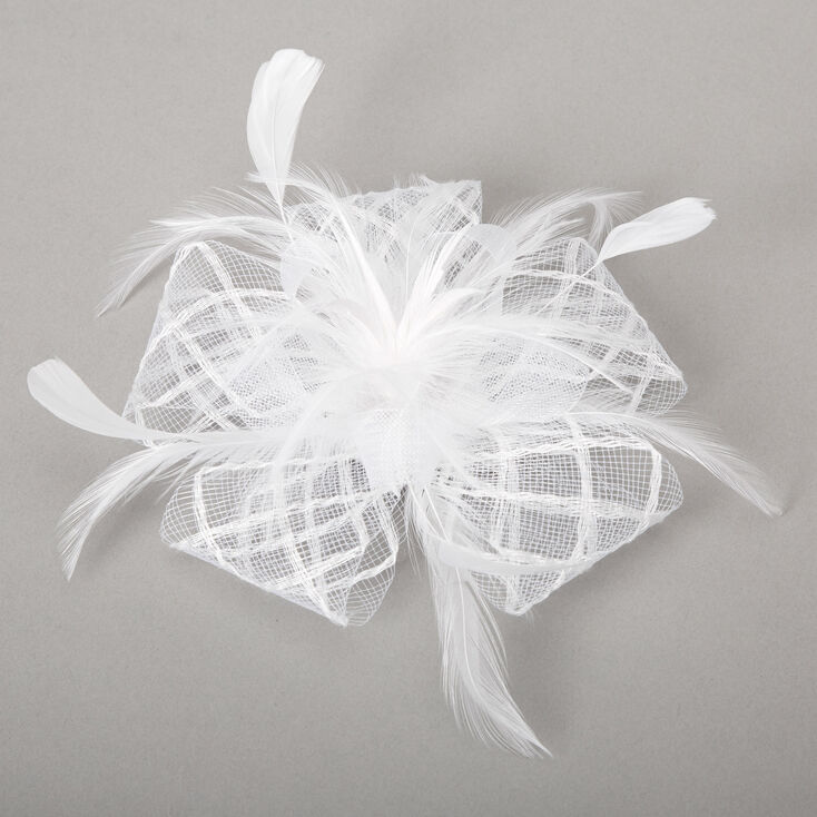 Criss Cross Hair Fascinator - White,