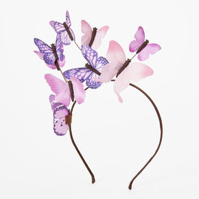 Purple &amp; Pink Butterfly Headband,