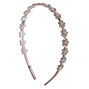Headband floral m&eacute;tallique noir,