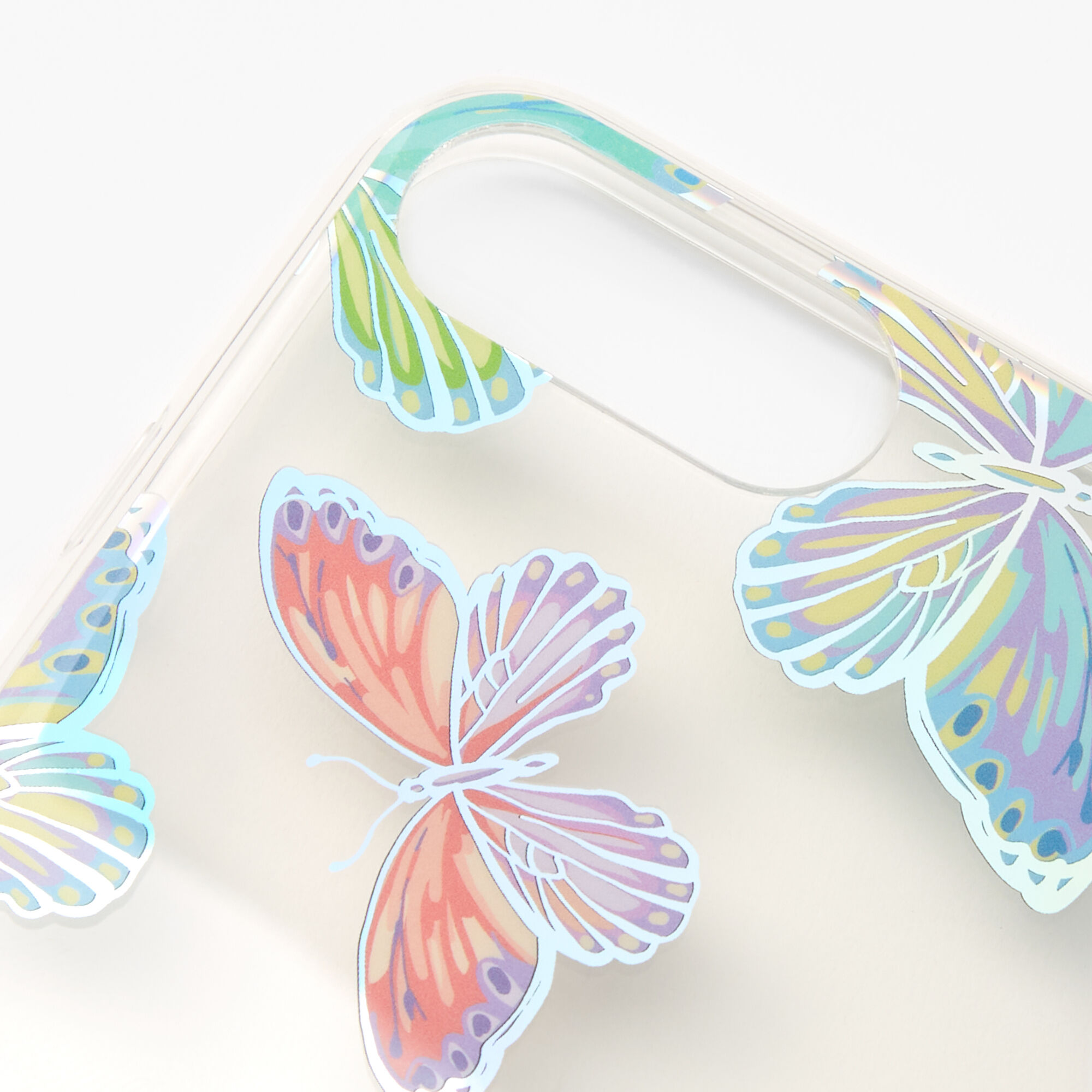 Coque de portable papillons holographiques - Compatible avec iPhone 6/7/8/SE,