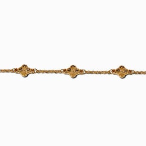 Gold-tone Clover Chain Bracelet,