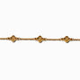 Gold-tone Clover Chain Bracelet,