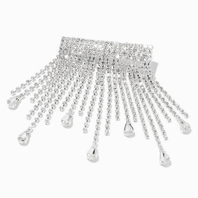 Silver Fringe Hair Barrette,