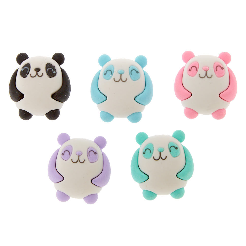 Pastel Panda Erasers - 5 Pack,