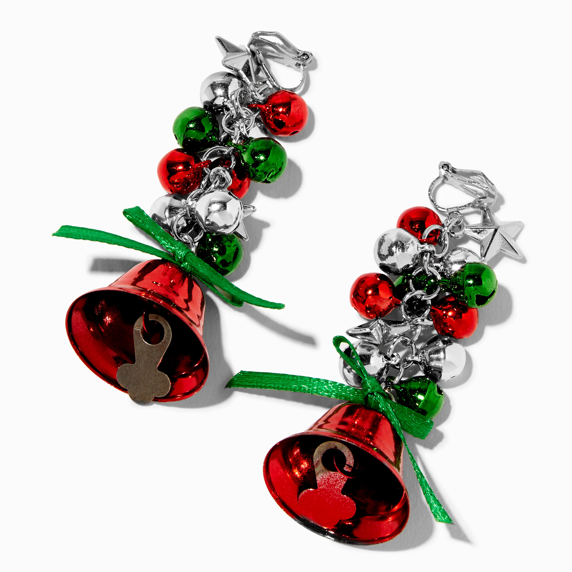 View Claires Jingle Bell ClipOn Drop Earrings Red information