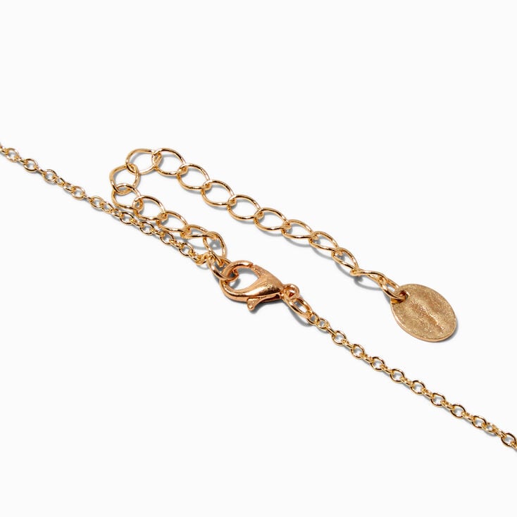 Gold-tone Mood Teddy Bear Pendant Necklace,