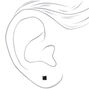 Clous d&#39;oreilles ronds avec strass en zircon cubique d&#39;imitation noirs - 5&nbsp;mm,