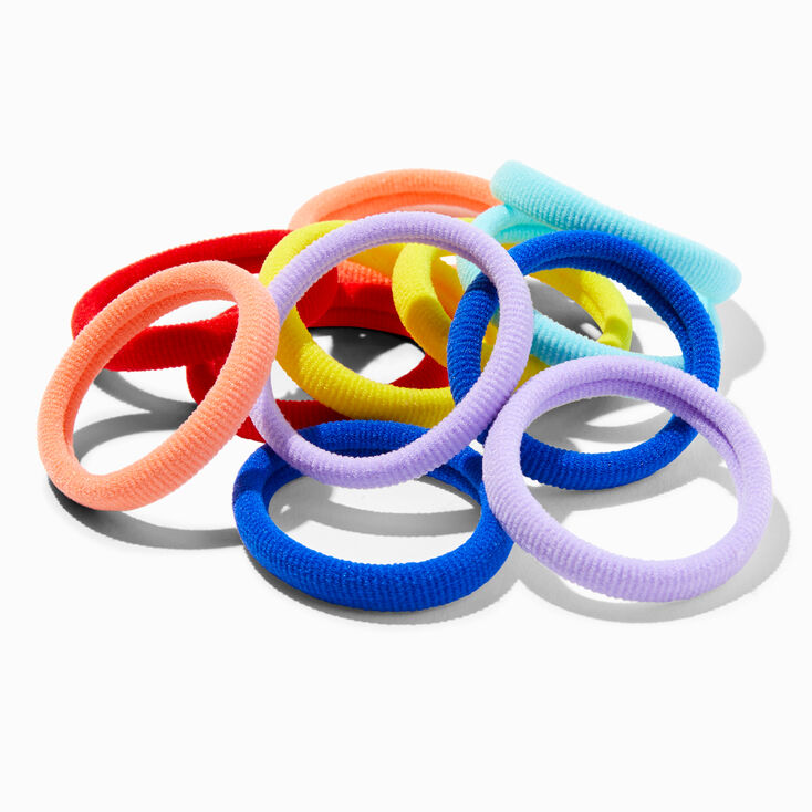 Claire&#39;s Club Rainbow Rolled Hair Ties - 10 Pack,