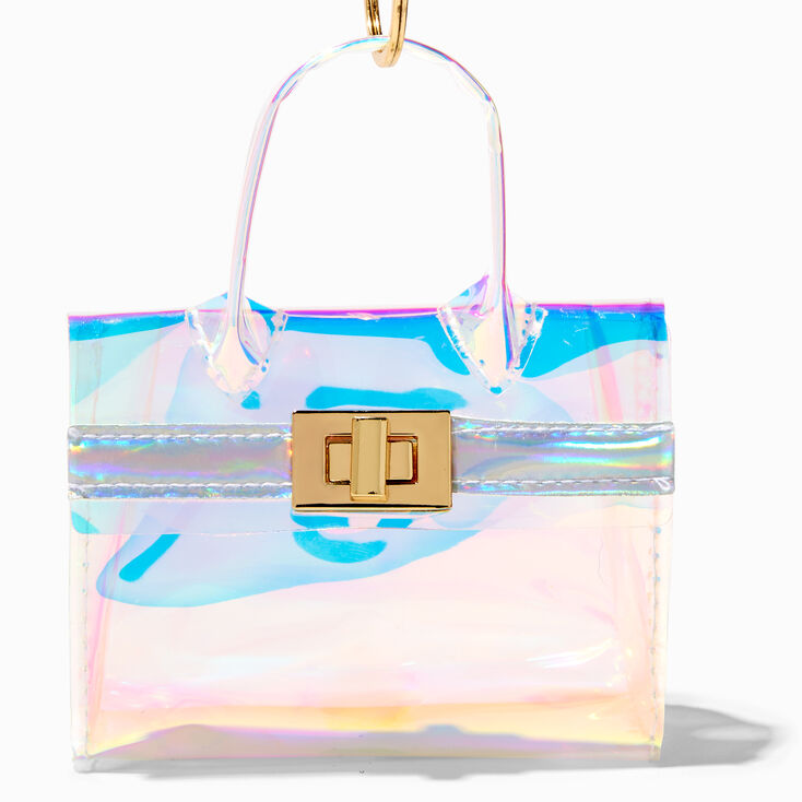 Holographic Handbag Keyring | Claire's US