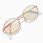 Gold Rope Rim Round Sunglasses,