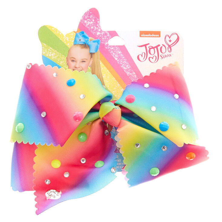 JoJo Siwa&trade; Large Signature Rainbow Scalloped Hair Bow,