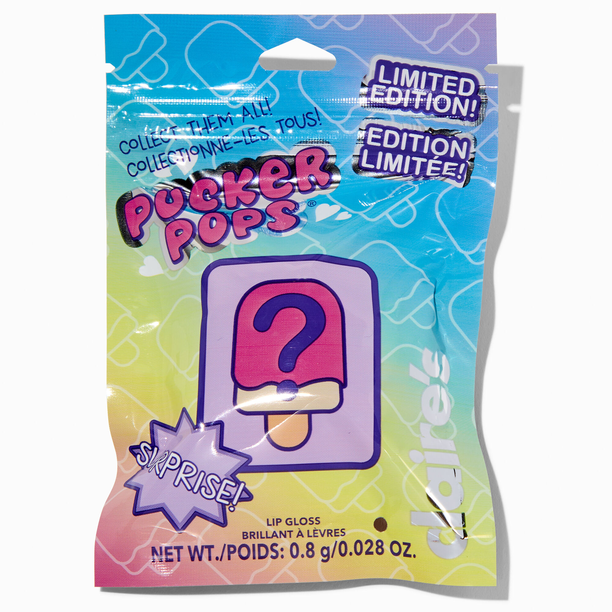 View Claires Pucker Pops Limited Edition Surprise Lip Gloss Blind Bag Styles Vary information