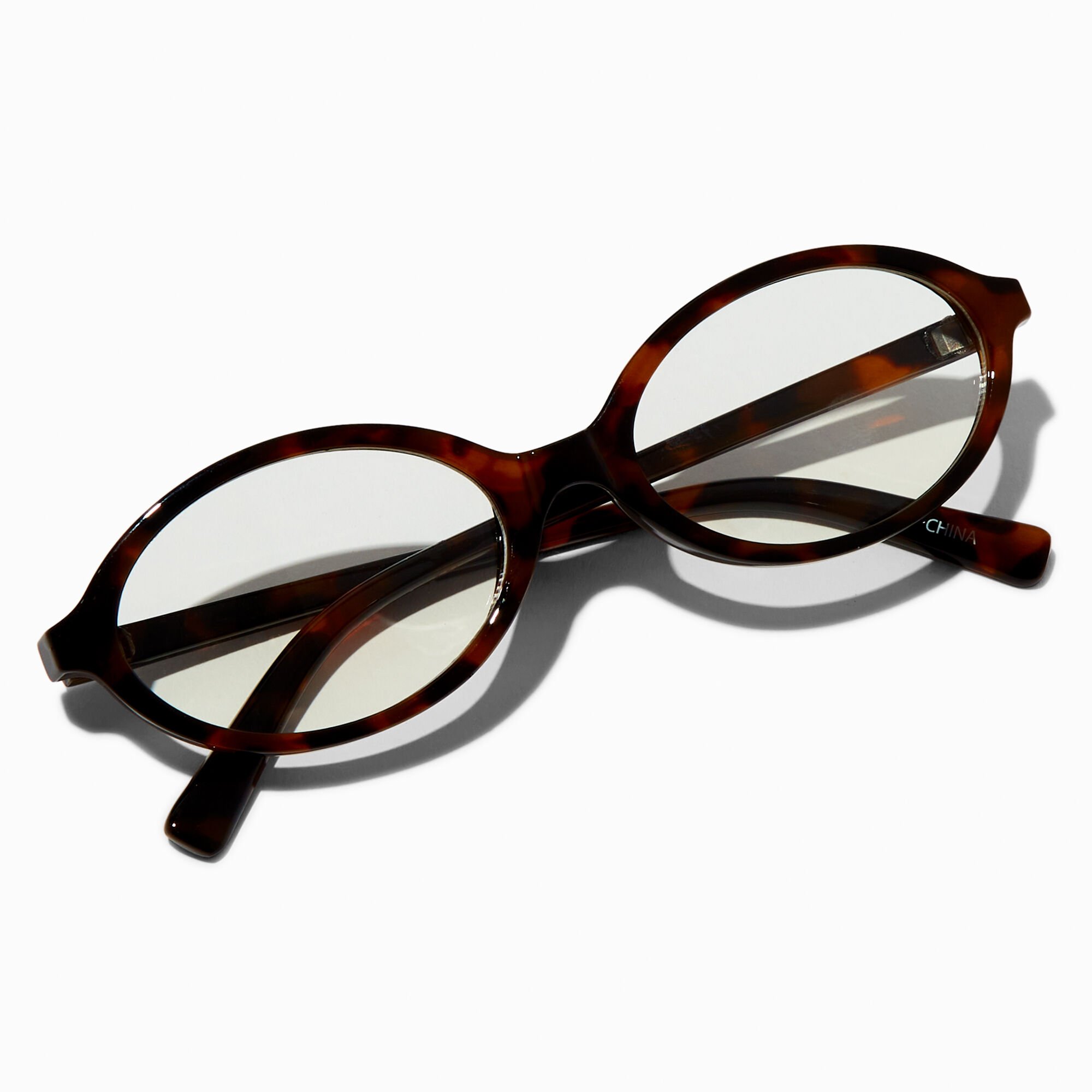 Tortoiseshell Oval Clear Lens Frames,