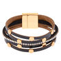 Gold Layered Wrap Bracelet - Black,