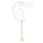 Gold Daisy 3&quot; Drop Earrings,