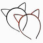 Tortoiseshell &amp; Black Cat Ears Headbands - 2 Pack,