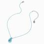 Blue Anodized Teardrop Pendant Necklace,