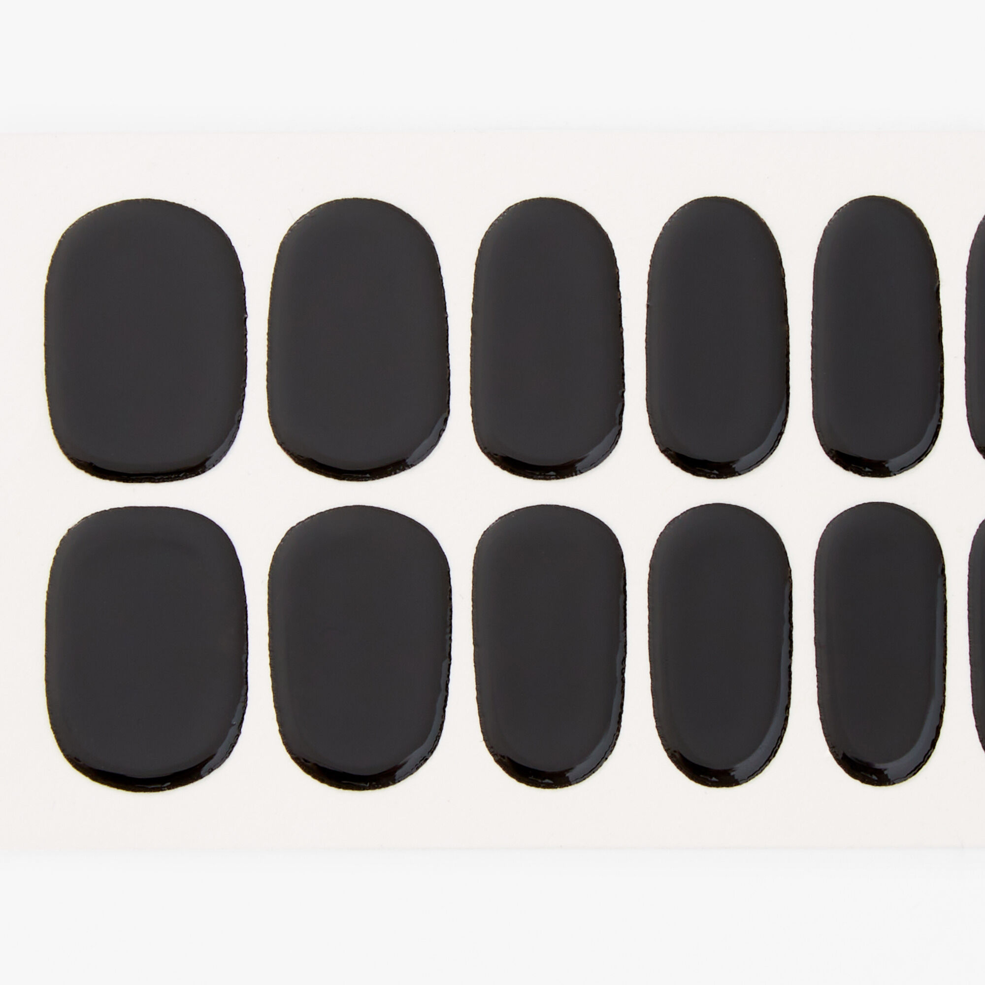 Black Vegan Nail Wraps Set - 24 Pack,