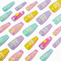 Valentine&#39;s Day Candy Hearts Squareletto Press On Faux Nail Set - 24 Pack,