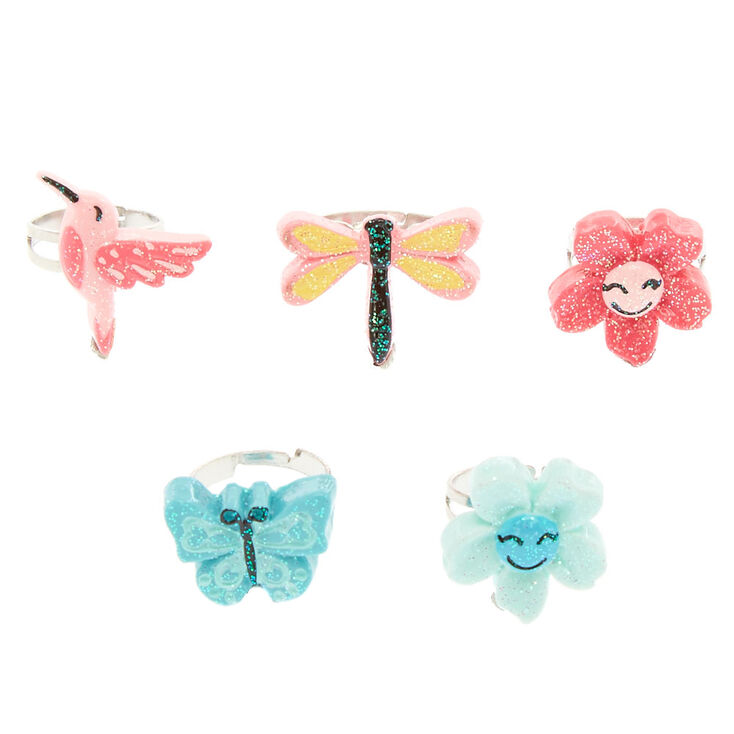 Claire&#39;s Club Garden Rings - 5 Pack,
