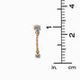 Boucles d&#39;oreilles superposables avec anneaux, cha&icirc;nes et strass couleur dor&eacute;e - Lot de 3,