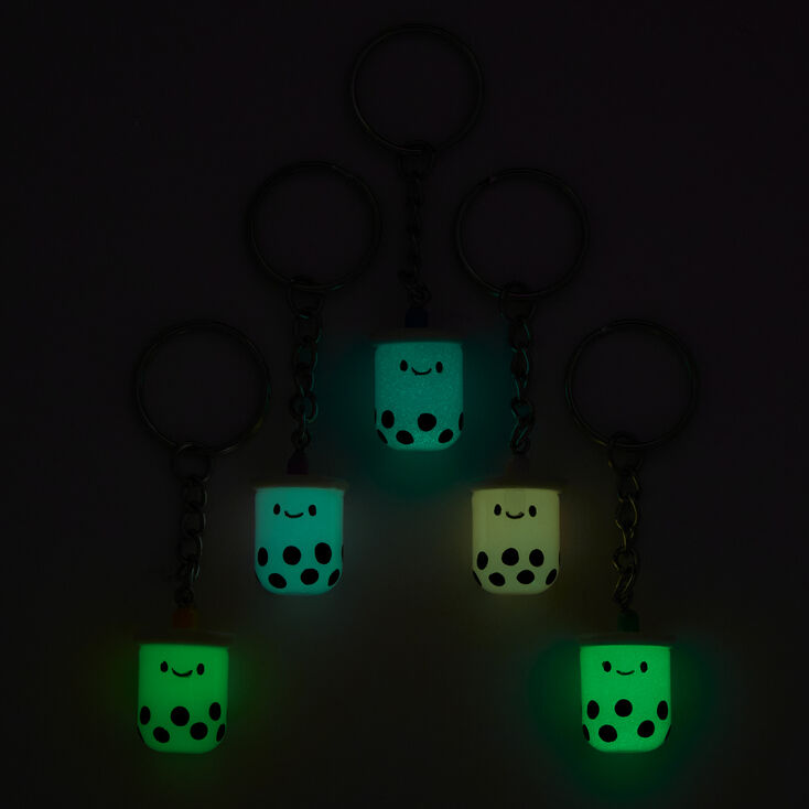 Boba Tea Best Friends Glow In The Dark Keychains - 5 Pack,