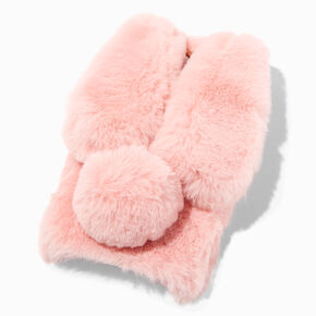 Furry Pink Bunny Protective Phone Case - Fits iPhone&reg; 13 Pro Max,