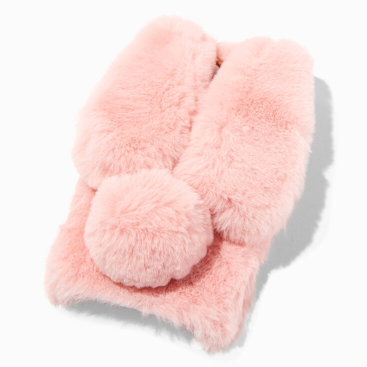 Furry Pink Bunny Protective Phone Case - Fits iPhone&reg; 13 Pro Max,