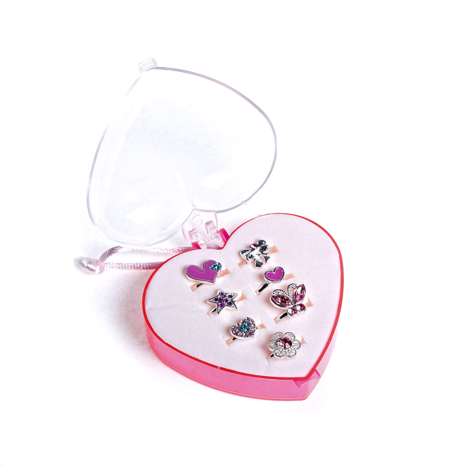 Claire s Club Pretty Rings 7 Pack
