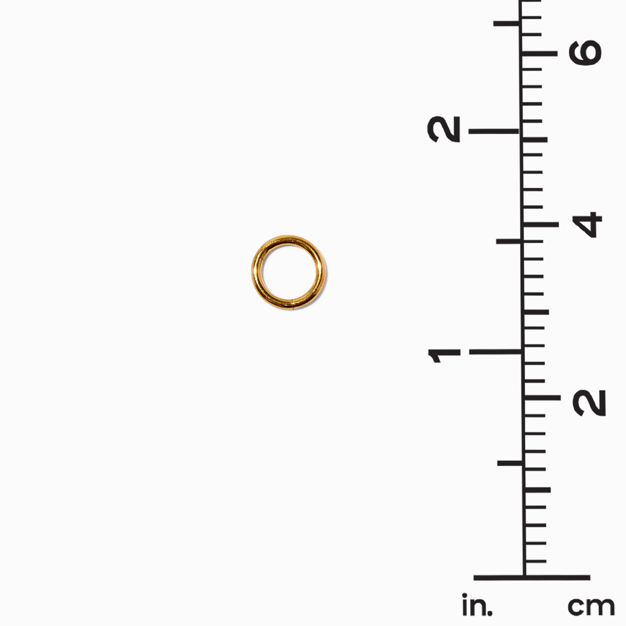 Gold tone 16G Mini Clicker Hoop Rook Earring Claire s US