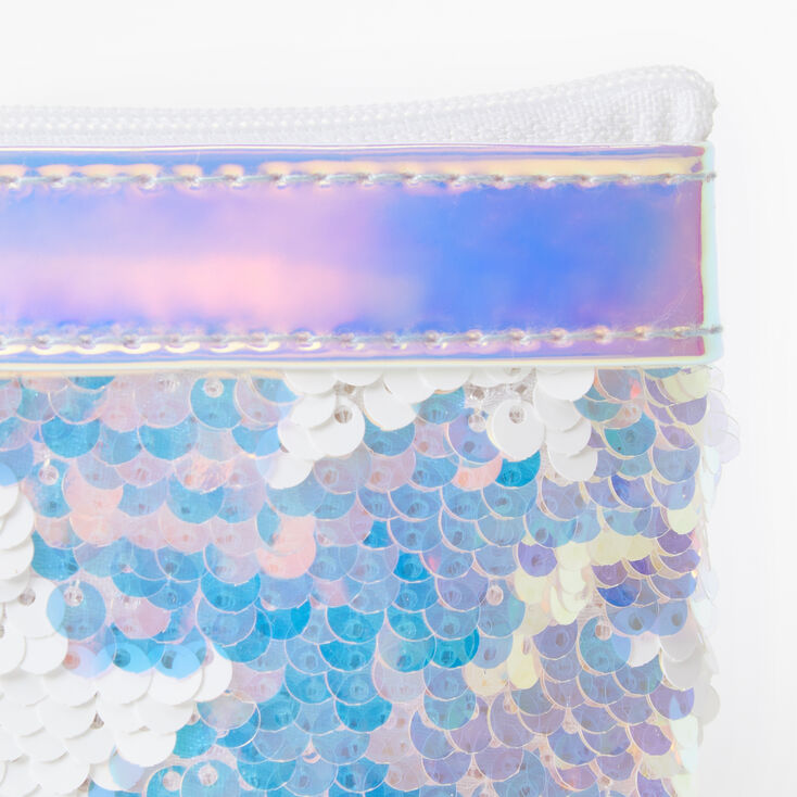 Reversible Sequin Holographic Star Zip Coin Purse,