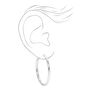 Silver 40MM Mixed Hoop Earrings - 3 Pack,