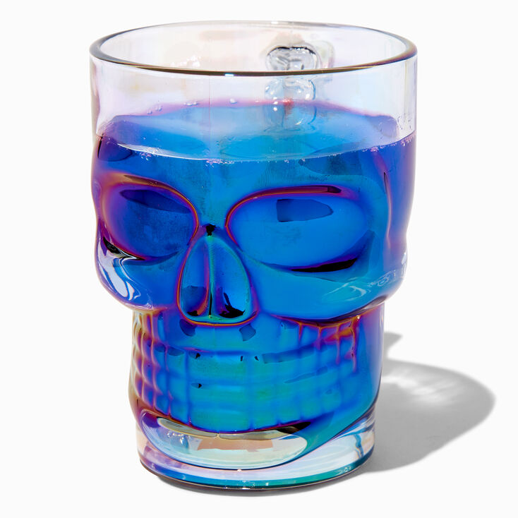 Iridescent Skull Glass Mug,