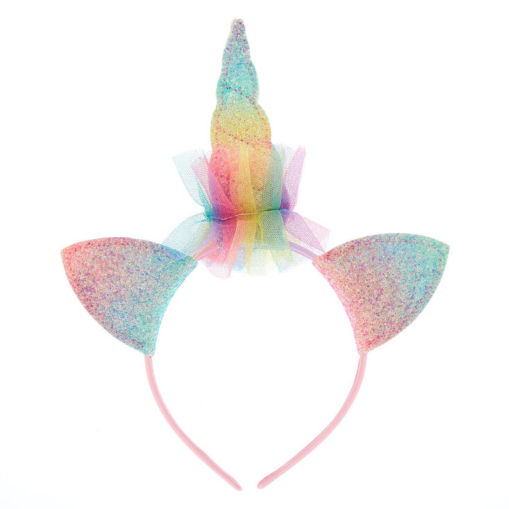 Claire&#39;s Club Ombre Glitter Unicorn Headband,