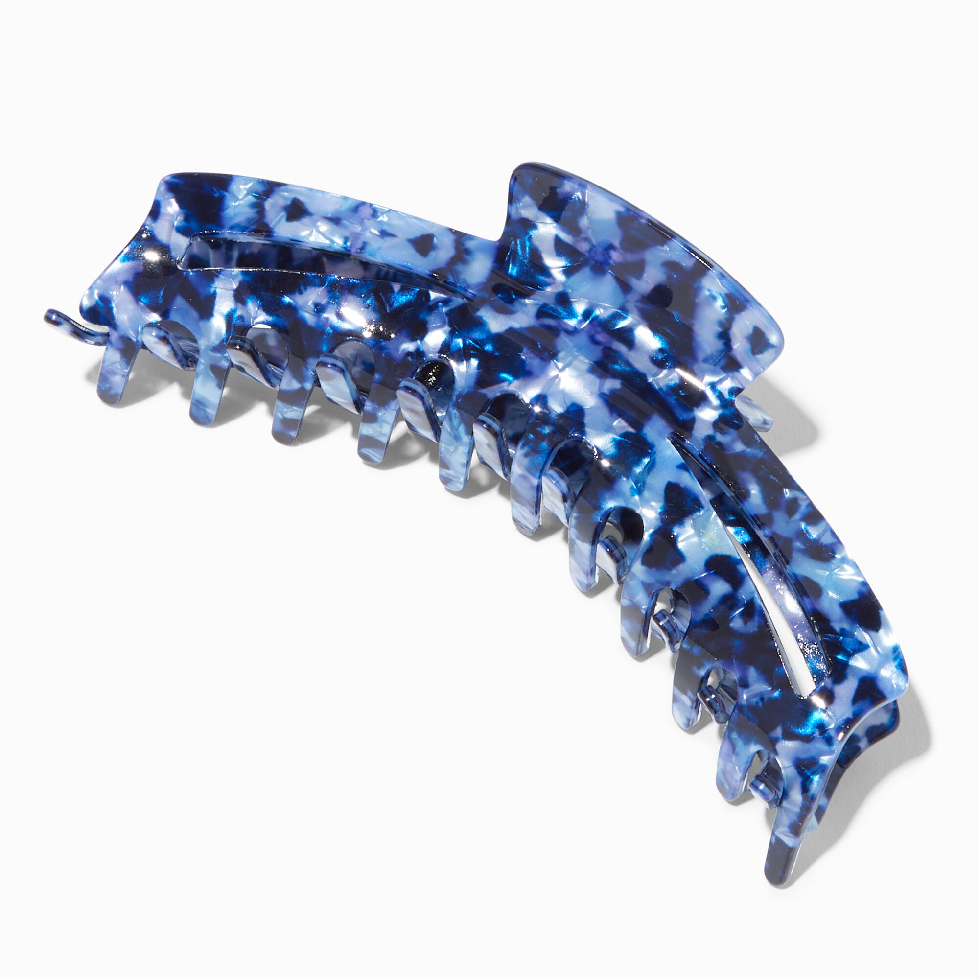View Claires Tortoiseshell Acrylic Hair Claw Blue information