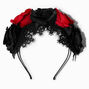 Red &amp; Black Roses Headband,