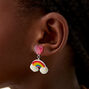 Puffy Rainbow Drop Earrings,