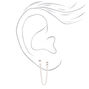 Silver 3MM Ball Connector Chain Stud Earrings,