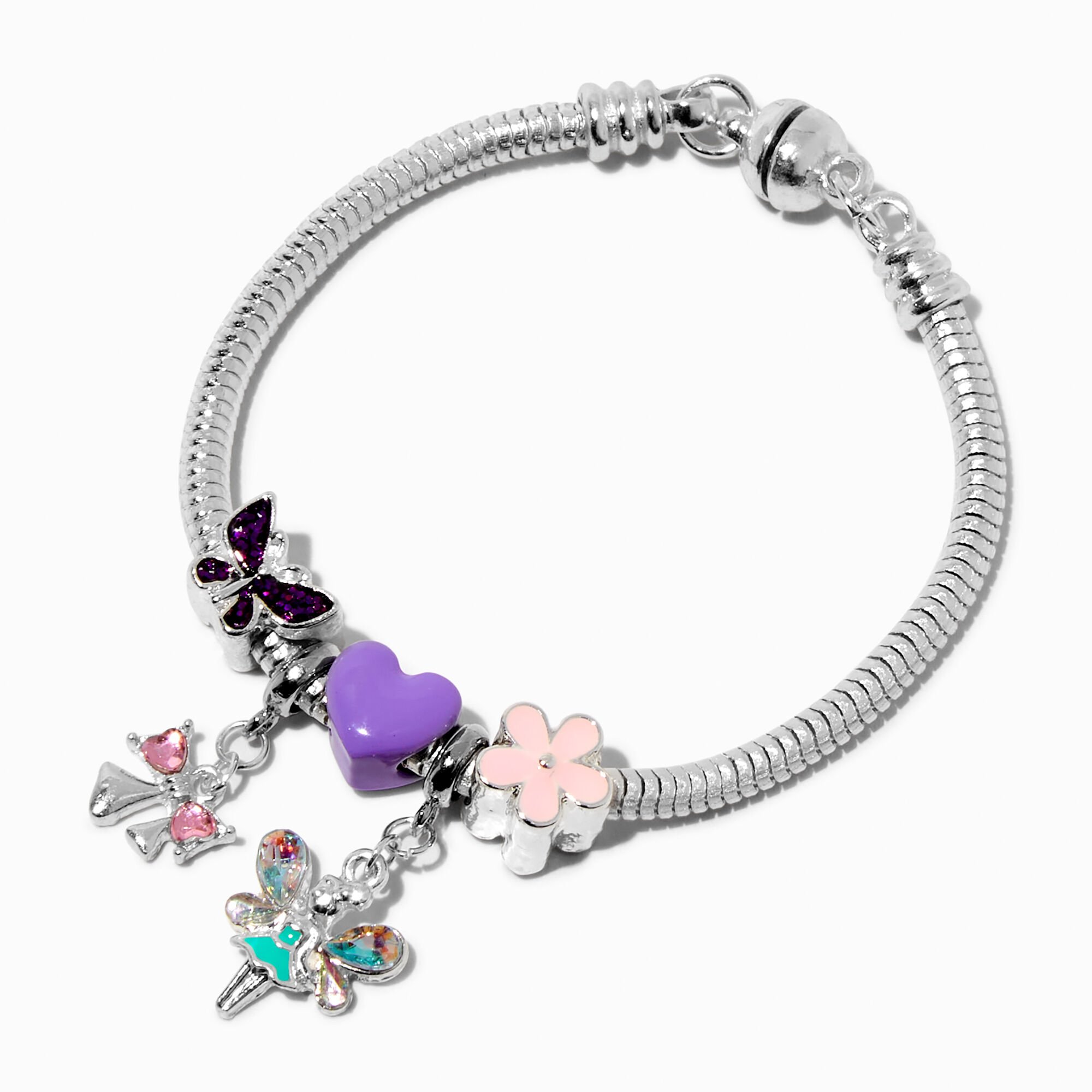 Claire's Club Silver-tone Charm Bracelet,