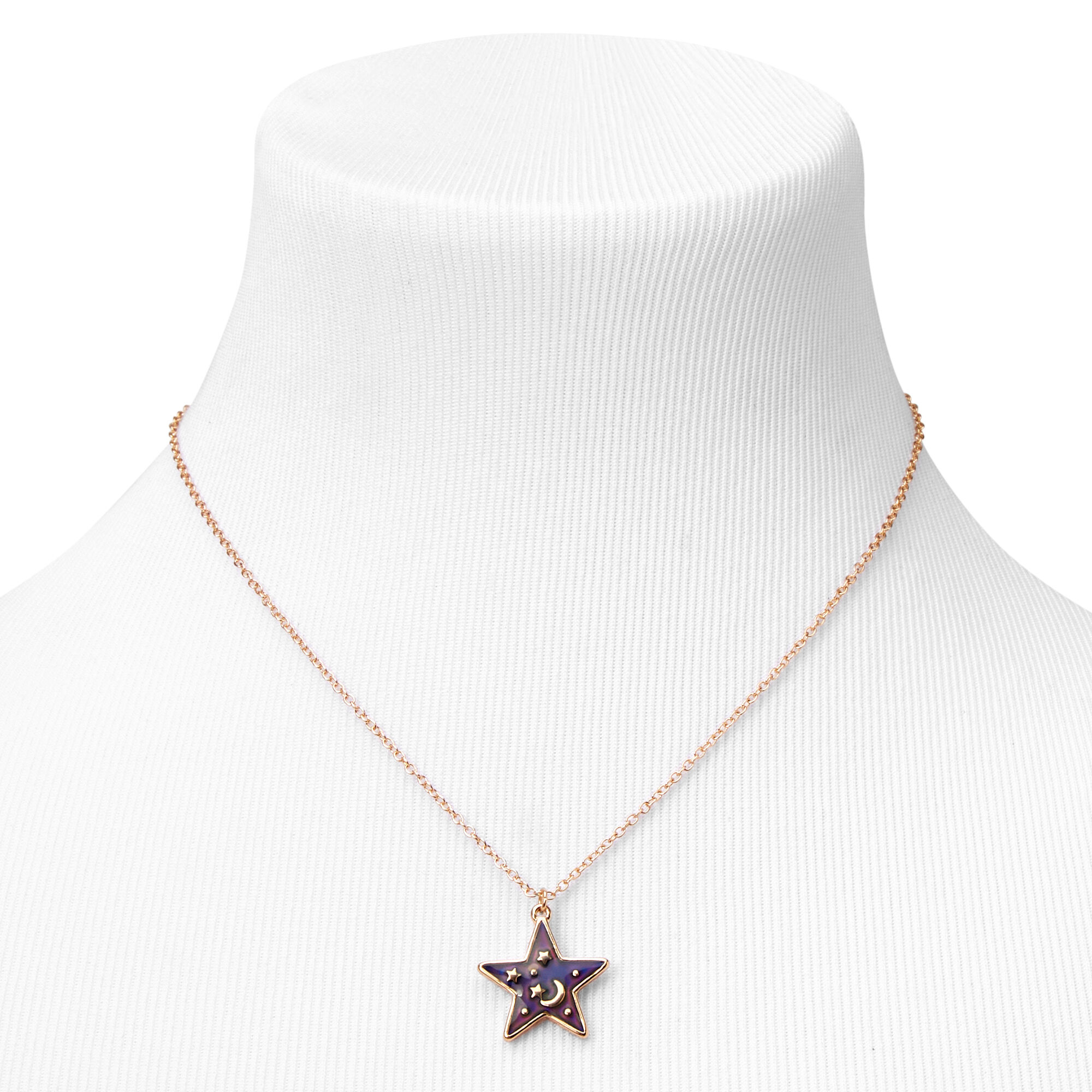 Gold Mood Star Pendant Necklace