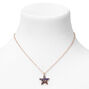 Collier d&rsquo;humeur &agrave; pendentif &eacute;toiles couleur dor&eacute;e,