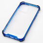 Clear Blue Glitter Protective Phone Case - Fits iPhone 12/12 Pro,