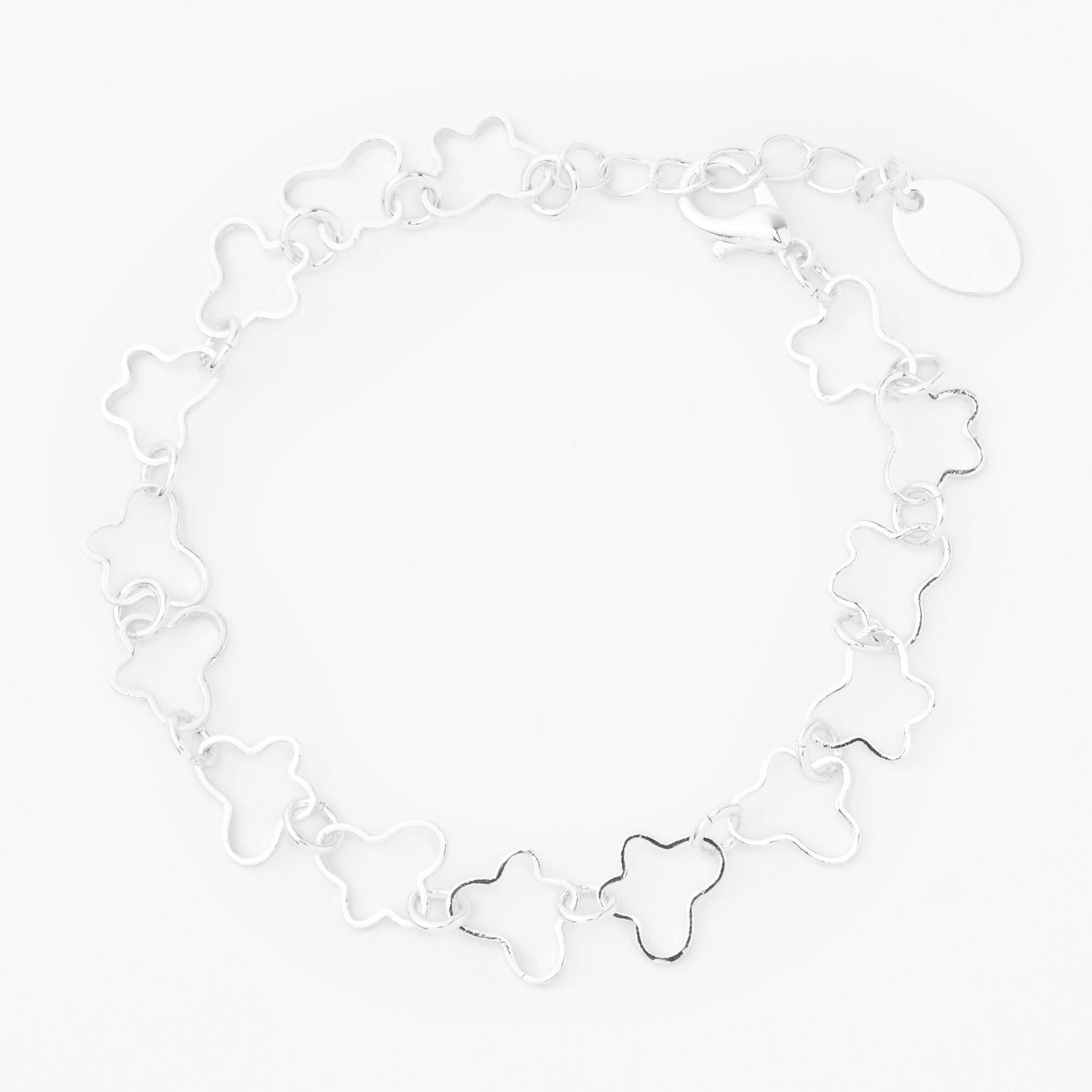 Silver Butterfly Outline Chain Bracelet,