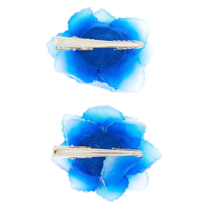 Ombre Mini Hair Flowers - Blue, 2 Pack,