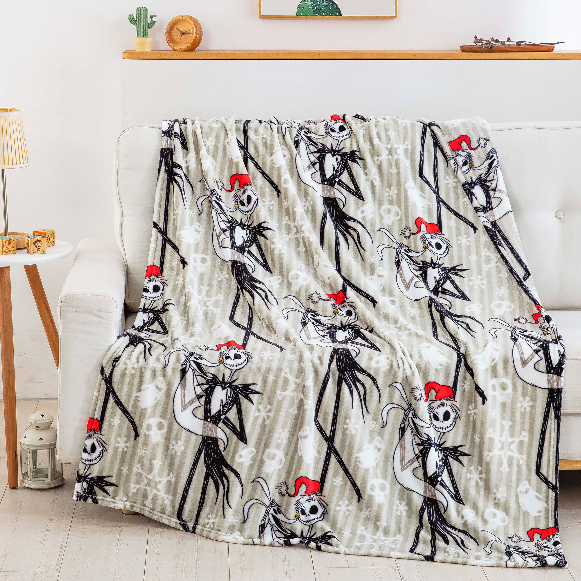 The Nightmare Before Christmas Ghostly Holiday Silk Touch Throw Blanket Claire s US