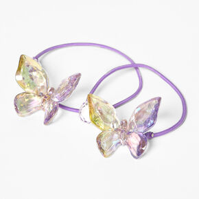 &Eacute;lastiques papillon violets - Lot de 2,