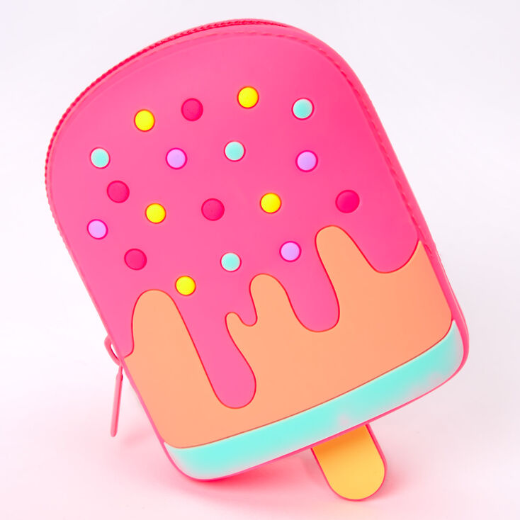 Claire's Porte-monnaie en silicone design sucette - Rose