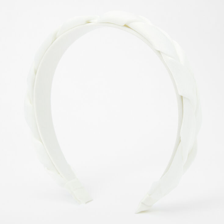 Claire's Serre-tête tressé - Blanc