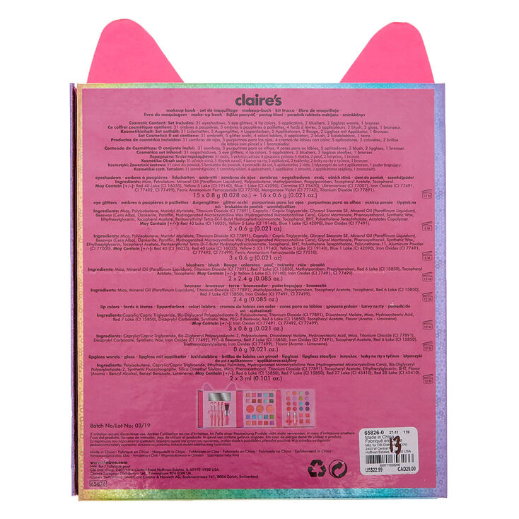 Rainbow Glitter Cat Makeup Book - 48 Pack,