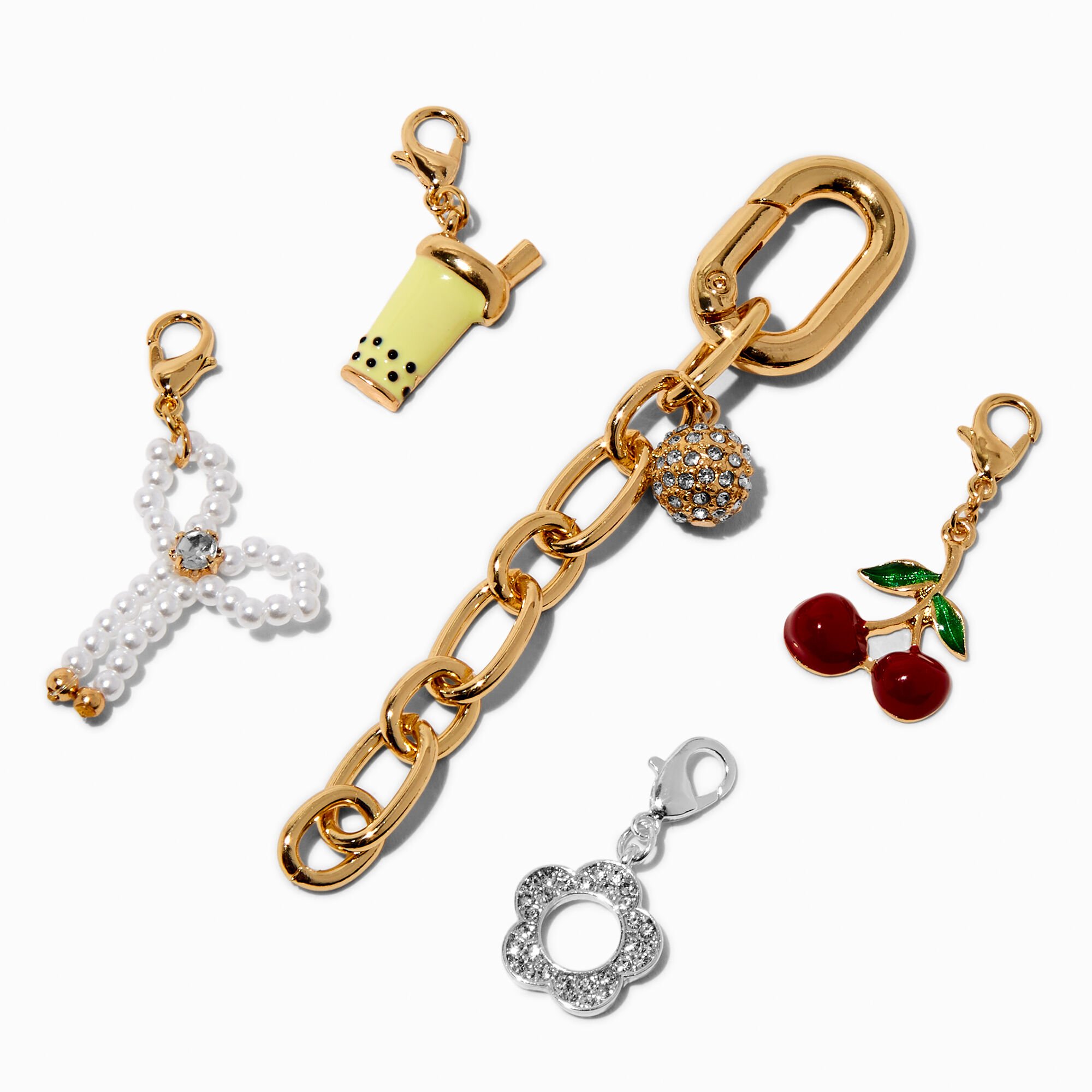 DIY Trendy Gold-tone Bag Charm,